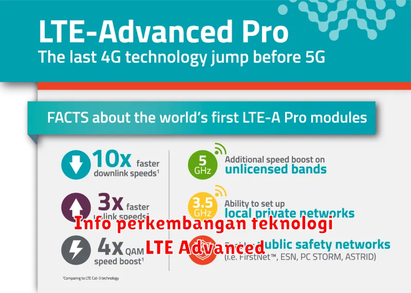 Info perkembangan teknologi LTE Advanced