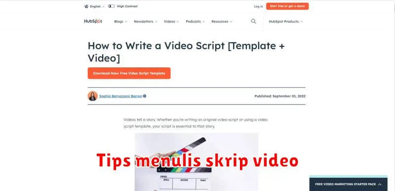 Tips menulis skrip video