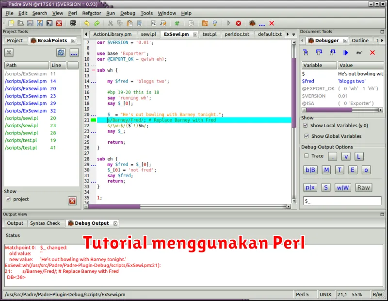 Tutorial menggunakan Perl