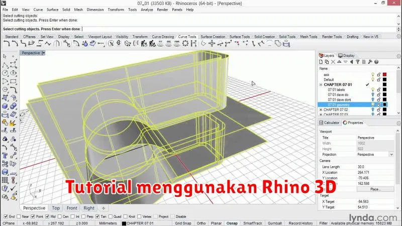 Tutorial menggunakan Rhino 3D